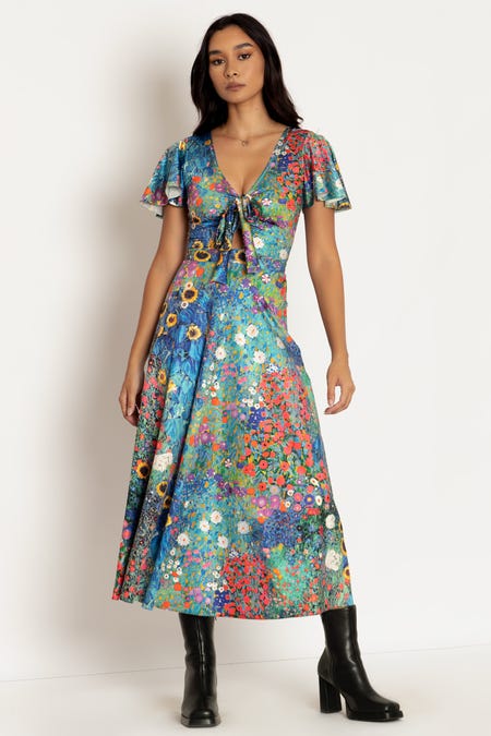 Klimt Collage Rio Midaxi Dress